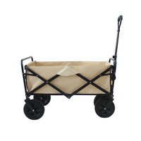Chariot de plage pliable pas cher pour le camping en plein air, en acier inoxydable, en tissu Oxford 600D, chariot de courses OEM