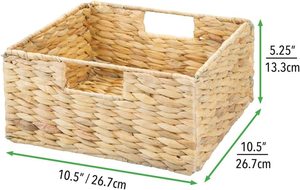 Organisez votre bureau à domicile, votre cuisine et votre salle de bain avec un panier en jacinthe de qualité supérieure avec poignée - Product Image 4