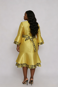 Vestidos Elegantes de Lino Amarillo para Mujer, Tallas Grandes, Otoño 2026, los Mejores Diseños para Iglesia - Product Image 2