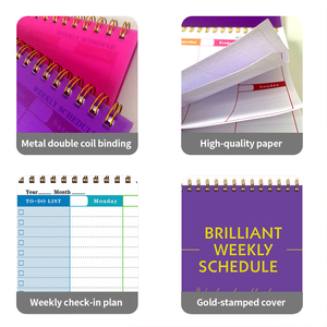 Agenda Settimanale 2026 con Copertina in PP, Formato 305*118mm, Quaderno a Spirale per Motivazione <span class=keywords><strong>Personale</strong></span> - Product Image 5