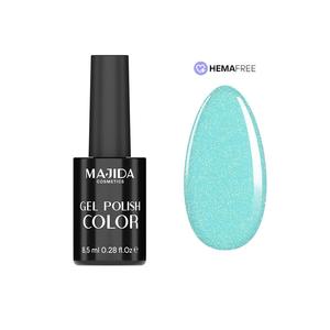 Esmalte de Uñas en Gel Majida Color 8,5 ml Celeste con Purpurina, Libre de HEMA - Product Image 1