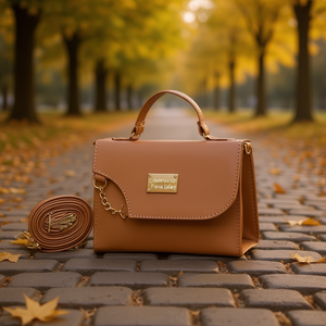 Bolso Bandolera Gadea para Mujer, Color Camel, Minimalista, con Correa de Cadena, 17x6x11cm, para Uso Diario en Otoño - Product Image 2