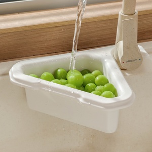 Panier de vidange triangulaire pour le nettoyage de l'évier et le stockage des fruits et légumes, panier de vidange pour les déchets ménagers - Product Image 2