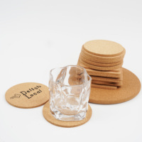 Sous-verres en liège naturel ronds personnalisables avec support métallique – Vente en gros