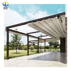 Weleadalu Techo Pérgola corredera Control remoto Cafetería Fácil de instalar <span class=keywords><strong>Toldo</strong></span> de <span class=keywords><strong>riel</strong></span> retráctil grande - Product Image 4