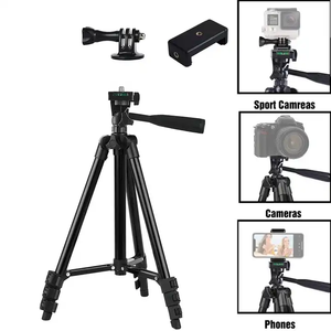 Trípode Portátil Ligero de Aluminio con Adaptador de Clip <span class=keywords><strong>para</strong></span> Teléfono <span class=keywords><strong>para</strong></span> Cámaras DSLR, GoPro, Insta360, <span class=keywords><strong>DJI</strong></span> <span class=keywords><strong>Osmo</strong></span> Action y Smartphones - Product Image 1