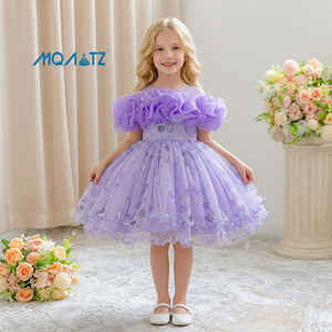 Nouvelle Robe de Cérémonie <span class=keywords><strong>Tutu</strong></span> <span class=keywords><strong>Rose</strong></span> Respirante en Coton Uni avec Nœud pour Bébé Fille MQATZ, Longueur Genou, pour Anniversaire et Mariage, Été, ODM L3022XZ - Product Image 4