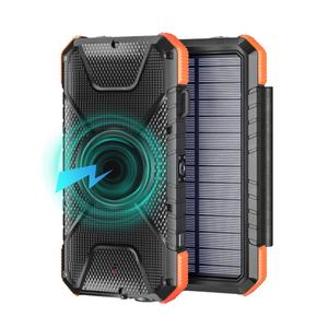 Cargador Solar Portátil Universal para Camping, Banco de Energía de 20000 mAh de Alta Capacidad, Resistente al Agua, con Carga Inalámbrica - Product Image 4