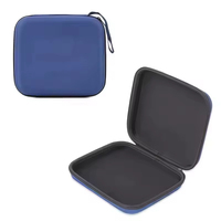 Étui personnalisé en EVA bleu avec extérieur texturé, coins arrondis, fermeture à glissière et intérieur uni pour le stockage de produits OEM