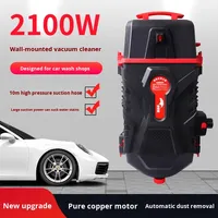Aspirateur vertical mural noir 220V alimenté par prise électrique 2100W pour les laveries de voitures et l'usage domestique