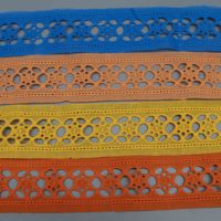 Dentelle brodée en coton écologique à motifs géométriques découpés, style traditionnel, pour manches de chemisier et robes d'été – Vente directe usine