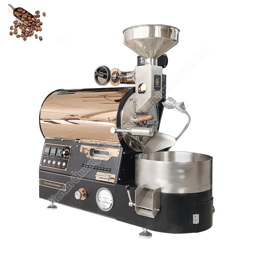 hotel small business roasting machine 2kg BK electric induction heating for coffee roaster