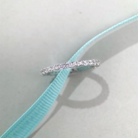 Perhiasan Berkilau Zirkon Mewah 5A 8A Cincin Pertunangan Abadi Pernikahan Ulang Tahun Pernikahan Perak Sterling 925 untuk Wanita