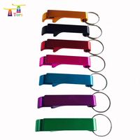Nouveau produit vente en gros promotion cadeaux coloré décapsuleur porte-clés, impression personnalisée porte-clés en métal blanc bon marché décapsuleur