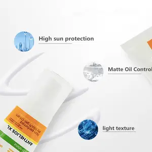 Protetor solar de loção para rosto, protetor solar e clareamento para cuidados com a pele, creme protetor solar orgânico