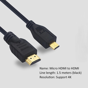 1.5米黑色微型UHdmi电缆同轴4k微型铜芯聚氯乙烯护套覆盆子皮<span class=keywords><strong>4</strong></span>监控麦克风DVD播放器 - Product Image 6