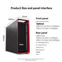 Workstation Grafis P8 Tower Threadripper Pro 7955WX 4.5GHz/16G/512G/1000W untuk Rendering/Pengeditan/Pengembangan Game/Artificial Intelligence