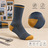 Chaussettes de sport en tricot respirant pour la course sur sentier, renforcées, montantes, couleur ardoise ambre, avec maintien de la voûte plantaire, en laine et nylon, avec coussinets talon-orteil