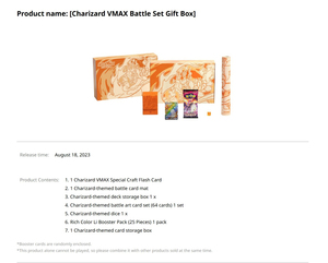 Coffret Cadeau Anime Pokémon TCG Chinois Simplifié Charizard <span class=keywords><strong>Vmax</strong></span> avec Carte Promo, Tapis de Jeu et Boîte de Rangement Durable - Product Image 2