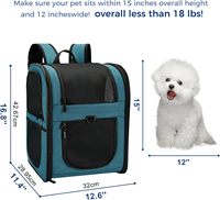 Sac à dos de transport pliable et réglable en polyester imperméable pour animaux de compagnie (chats, chiens, hamsters) – Fabrication OEM/ODM au Vietnam