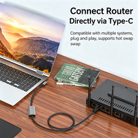 Carte réseau RJ45 Type-C vers Gigabit 2500M filaire 2.5G 5G Ethernet, conversion réseau sans pilote, signal Wi-Fi