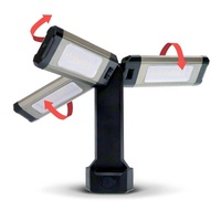 Lampe de travail LED télescopique sur trépied avec base magnétique, projecteur portable réglable pour la construction et la réparation en atelier