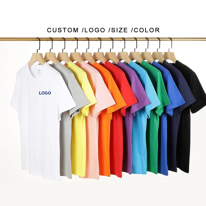 Wholesale Custom Polyester Tshirt Blank Men Heavy Weight 100 Cotton Unisex Heavy Cotton T Shirt