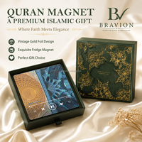 Ensemble cadeau magnétique pour réfrigérateur BRAVION Premium Ziarut Ashura Coran audio avec boîte cadeau islamique de luxe, cadeau religieux musulman pour Ramadan et Eid