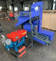 Machine de Moulin à Riz Automatique pour Paddy avec Séparateur de Pierres Vibrant, Décortiqueuse et Broyeur à Riz Diesel