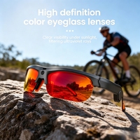 Lunettes Intelligentes de Cyclisme avec Caméra d'Action Intégrée 13MP Vidéo 1080P Étanche IP67 Contrôle Tactile/Vocal/par Application pour Appels et Musique