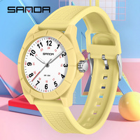 Montre pour enfants SANDA 6232, sport, mode, simple, quartz, lumière nocturne, résistante à l'eau, bracelet en silicone, GPS, montre pour étudiants