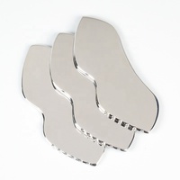 Grattoir Gua Sha ergonomique en métal courbé, Gua Sha en acier inoxydable profilé pour le soutien du cou et de la mâchoire, logo personnalisé, vente en gros
