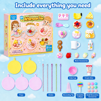 Kit de loisirs créatifs en gros pour enfants : Mini-aliments DIY, colle crème Decoden, thème goûter, pack de matériaux faits main, cadeau jouet d'usine
