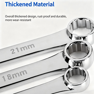 Combination Wrench Set 5-Piece Chrome Plated 6-Point Automotive Repair Tools - Product Image 5