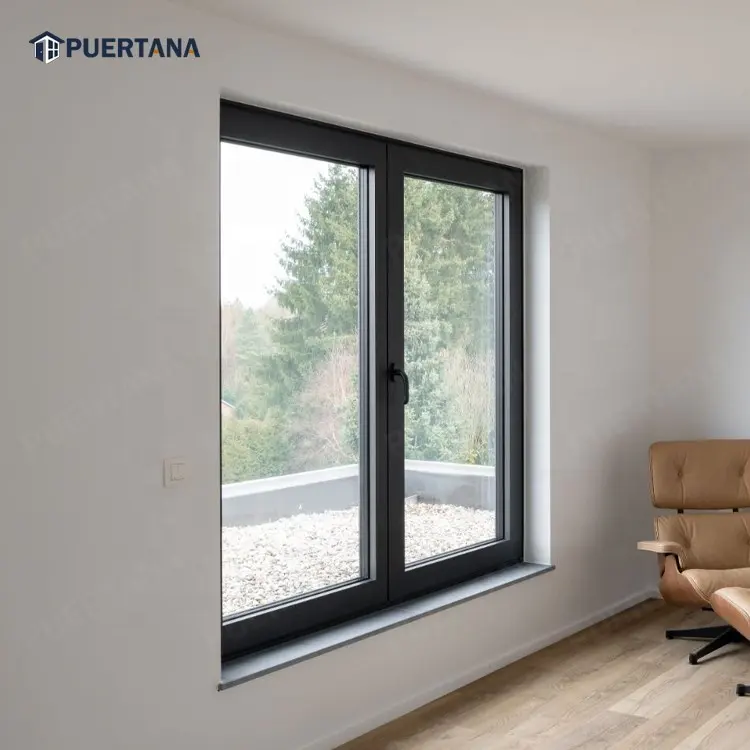 Thermal Break Aluminum Window Luxury Windows Triple Pane Glazed Windows High Quality German Style Casement Windows