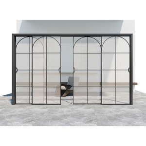 <span class=keywords><strong>Porte</strong></span> <span class=keywords><strong>coulissante</strong></span> en aluminium et verre pour cuisine et salle à manger, résistante aux taches, à l'huile et à l'humidité, facile d'entretien - Product Image 4