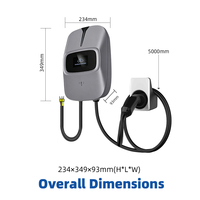 Cargador para Vehículos Eléctricos GDON de 11 kW, Tipo 2, Estación de Carga de Nivel 2, 16 Amperios CA, EVSE para Uso Público y Doméstico
