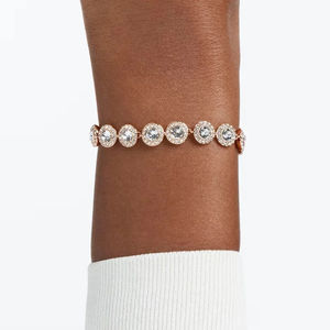 Cổ Điển Hạnh Phúc Kim Cương Vòng Pha Lê Bông Tai Vòng Đeo Tay Vòng Cổ Thiết Lập Của Phụ Nữ Tuyệt Đẹp Đá Quý UNA Thiên Thần Loạt Đồ Trang Sức Thiết Lập - Product Image 2