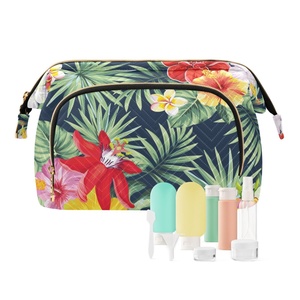 Trending Products 2024 New Arrivals Hawaiian Market Custom Design Travel Toiletry Bag Cosmetic Pouch Makeup Bags for Lady - Product Image 1