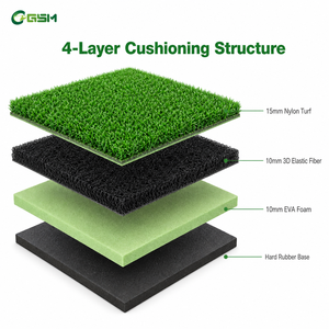 Tappetino da <span class=keywords><strong>Golf</strong></span> 3D GSM a <span class=keywords><strong>4</strong></span> Strati, Tappetino da Allenamento in Nylon da 15mm per Interni ed Esterni, Simulatore di Campo Pratica - Product Image 2