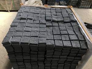 54x54cm Pierre Noire Pavés Granit Flammé MAILLE PAVER GRANITE Noir Absolu AVEC DES <span class=keywords><strong>PRIX</strong></span> ABORDABLES Convient pour les trottoirs de voie - Product Image 5