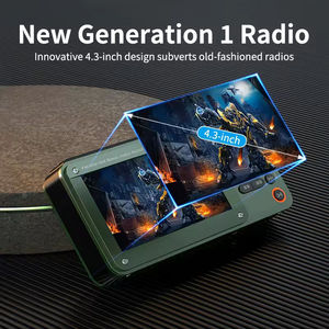 4.3" LCD Multi-Band Portable Radio Speaker, <b>Rechargeable</b> Emergency Radio with MP3 Player & <b>Flashlight</b> - Product Image 6