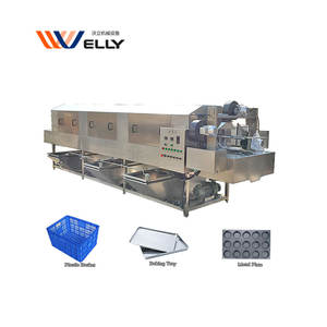 Cesta de pescado industrial para frutas y aves de corral, bandeja de pulverización rotativa, bandeja de panadería, paleta de plástico, lavado, rotación, cajas, máquina de limpieza - Product Image 2