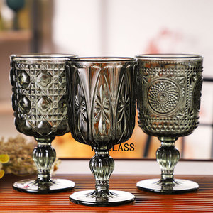Européen Américain Vintage <span class=keywords><strong>Verre</strong></span> À Vin Gaufré Épaissi Jus De Fruits Boisson Whisky <span class=keywords><strong>Verre</strong></span> À Eau Grand <span class=keywords><strong>Verre</strong></span> À Vin Rouge - Product Image 1