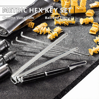 Kunci Allen Hex Tipe L Grosir DIY Metrik OEM/ODM Model Pendek Ujung Bola 1.5mm-10mm Baja Chrome Vanadium Berlapis Nikel