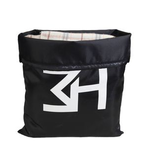 Sac de rangement en satin noir haut de gamme avec cordon de serrage, pour sac à main, chaussures, chapeau, avec logo personnalisé - Product Image 3