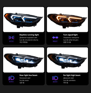 Dynamic Signal Animation DRL <strong>LED</strong> <strong>Headlights</strong> for 2017-2020 for Fusion Mon-deo 6500K Front New Condition Car - Product Image 5