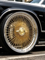 Jantes forgées style West Coast Lowrider, chromées or, à 3 branches, pour Buick, Lincoln, Chevrolet Impala