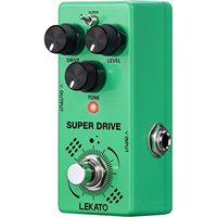 Гитарная педаль LEKATO Two-Mode Overdrive, миниатюрная аналоговая, с технологией True Bypass, питание от постоянного тока, для электрогитары, режимы SUPER/NORM, аксессуар