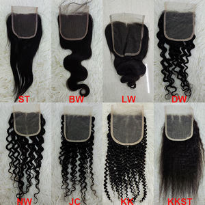 Extensions de cheveux humains Remy Letsfly 10A, dentelle transparente, 100% cheveux humains, sans couture, closure 4x4, pré-épilée, dentelle suisse, bouclée Pixie - Product Image 5